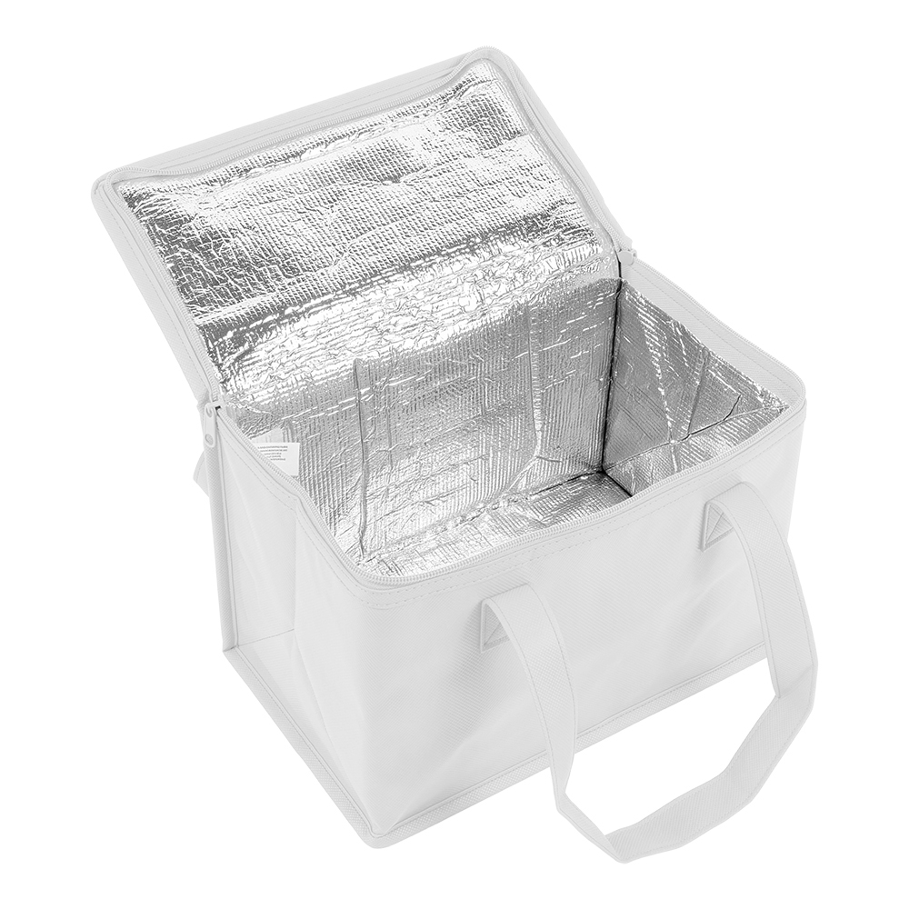 Geantă termoizolantă din material nețesut laminat, cu interior argintiu — fotografia 3