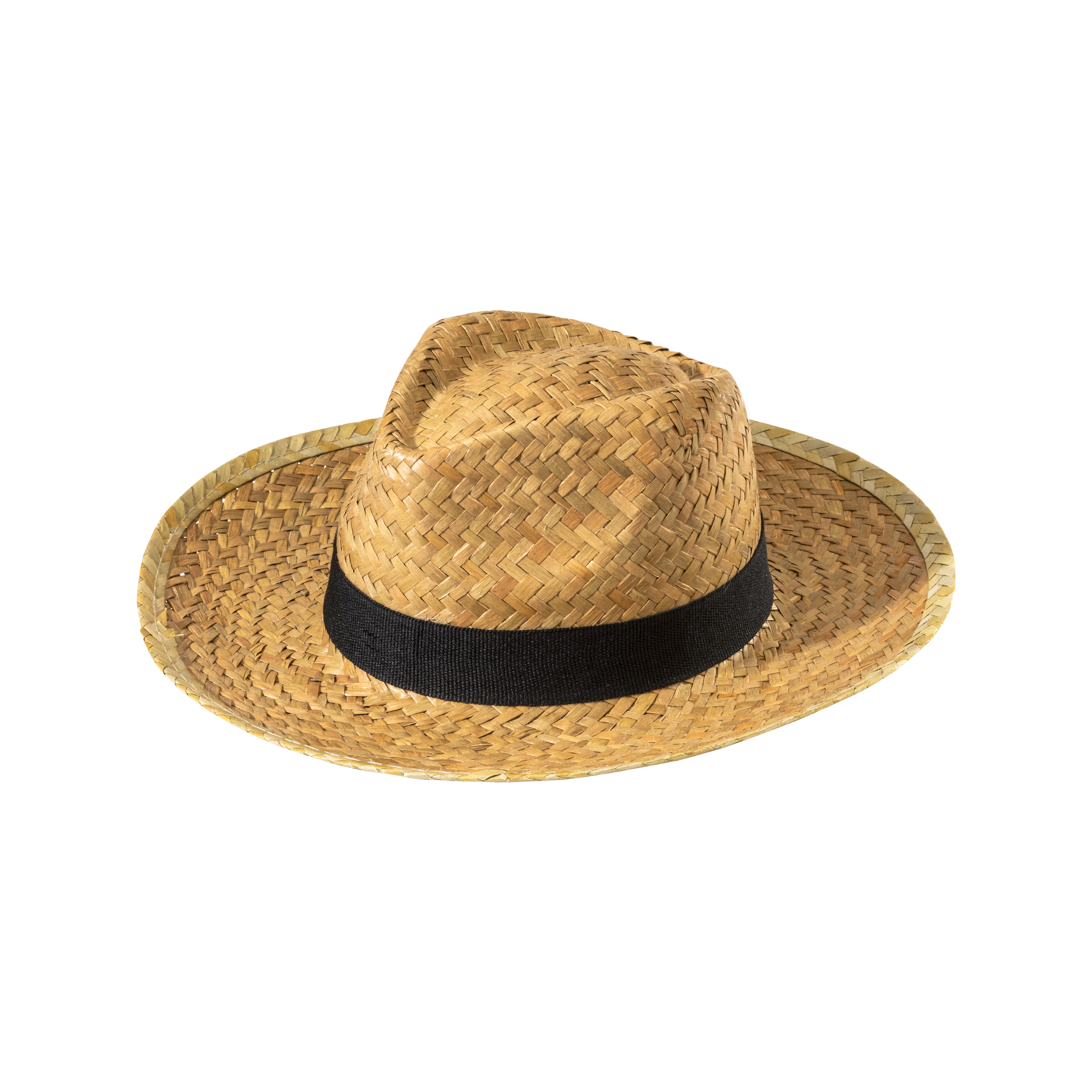 Straw hat with 3 cm elastic band applicable and customizable
