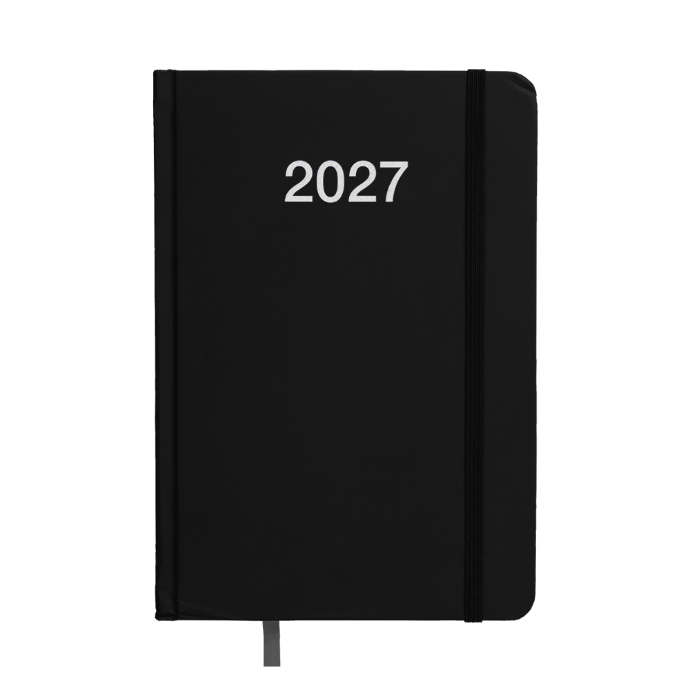 Daily planner 2027, hard laminated cardboard cover
