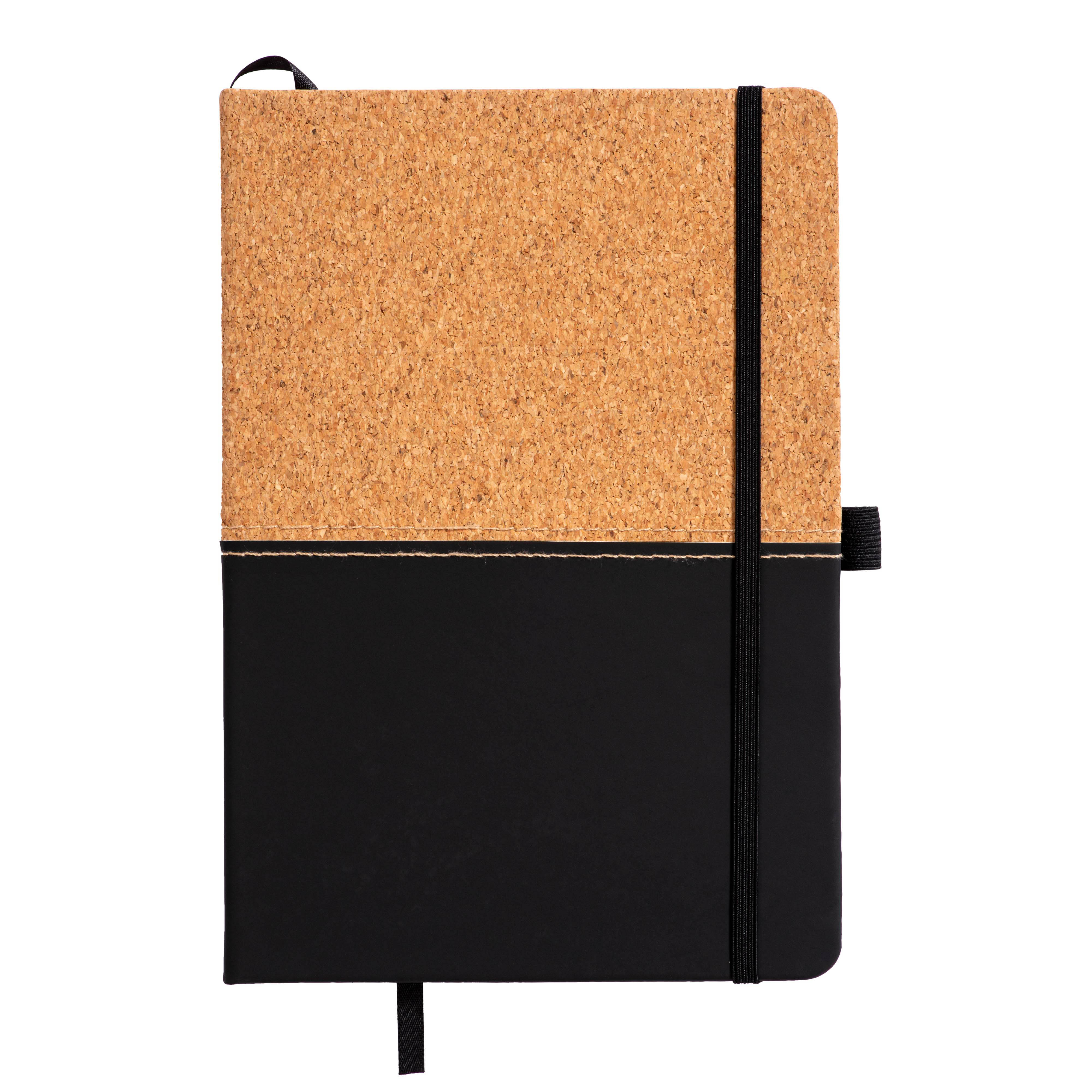 Notebook in cork and PU, lined sheets 80 pages 70 gr. in ivory color.