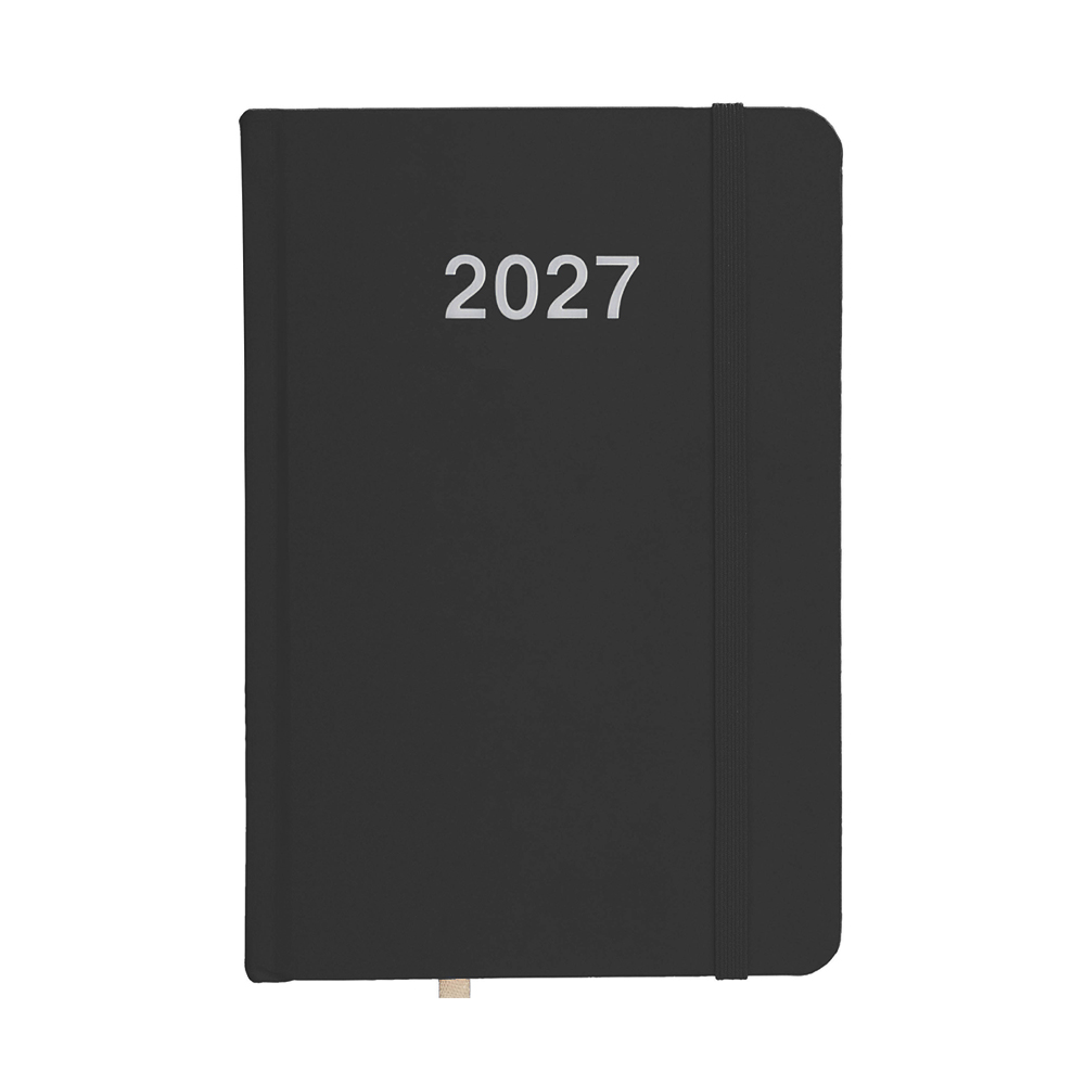Daily planner 2027, hard laminated cardboard cover
