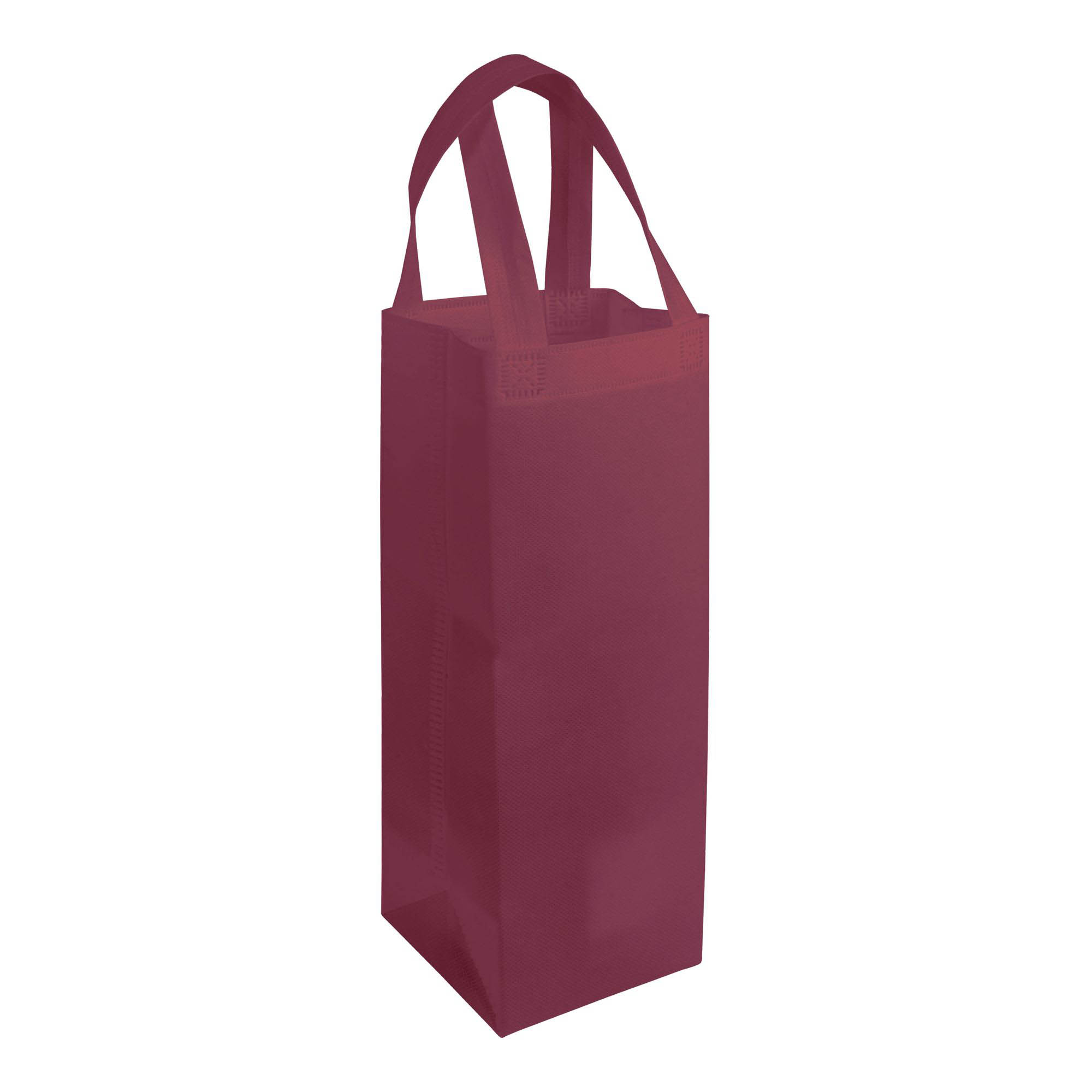 Heat-sealed 100 g/m2 non-woven fabric bottle shopping bag, short handles