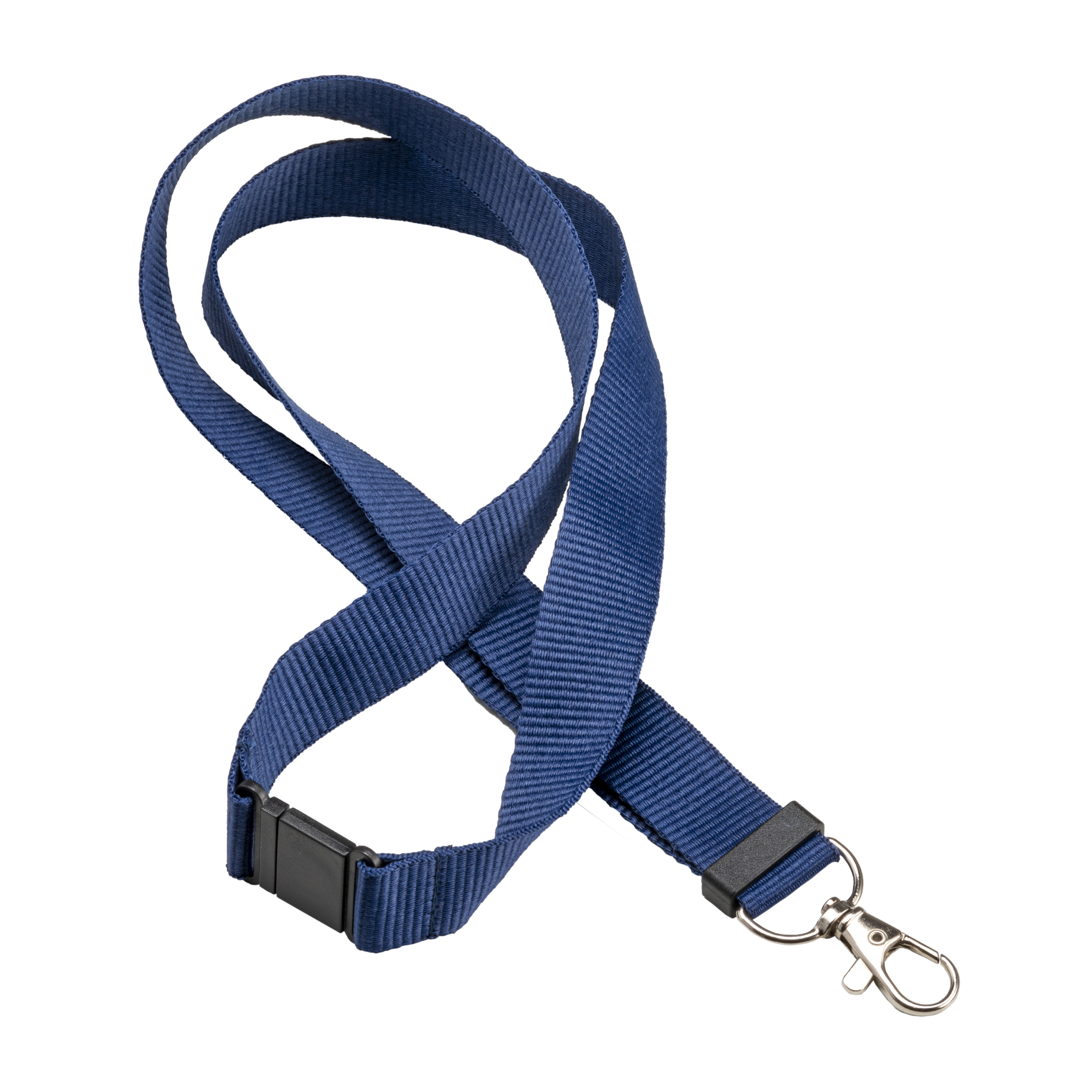 Recycled polyester R-PET lanyard with carabiner and safety hook