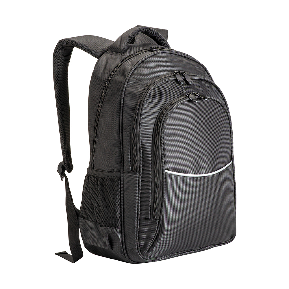 1680D polyester laptop backpack with 3 pockets