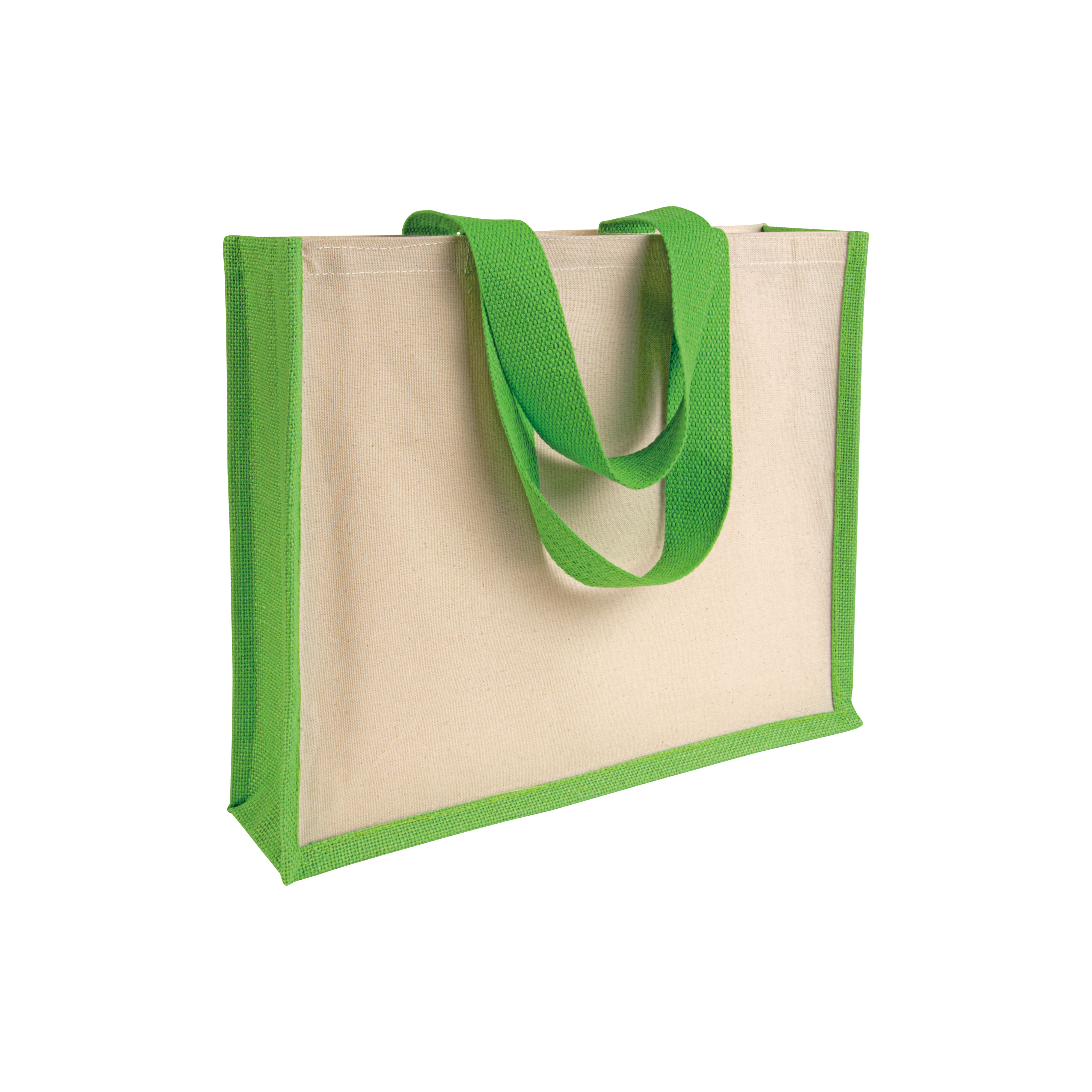 Canvas and Juta shopping bag with gusset