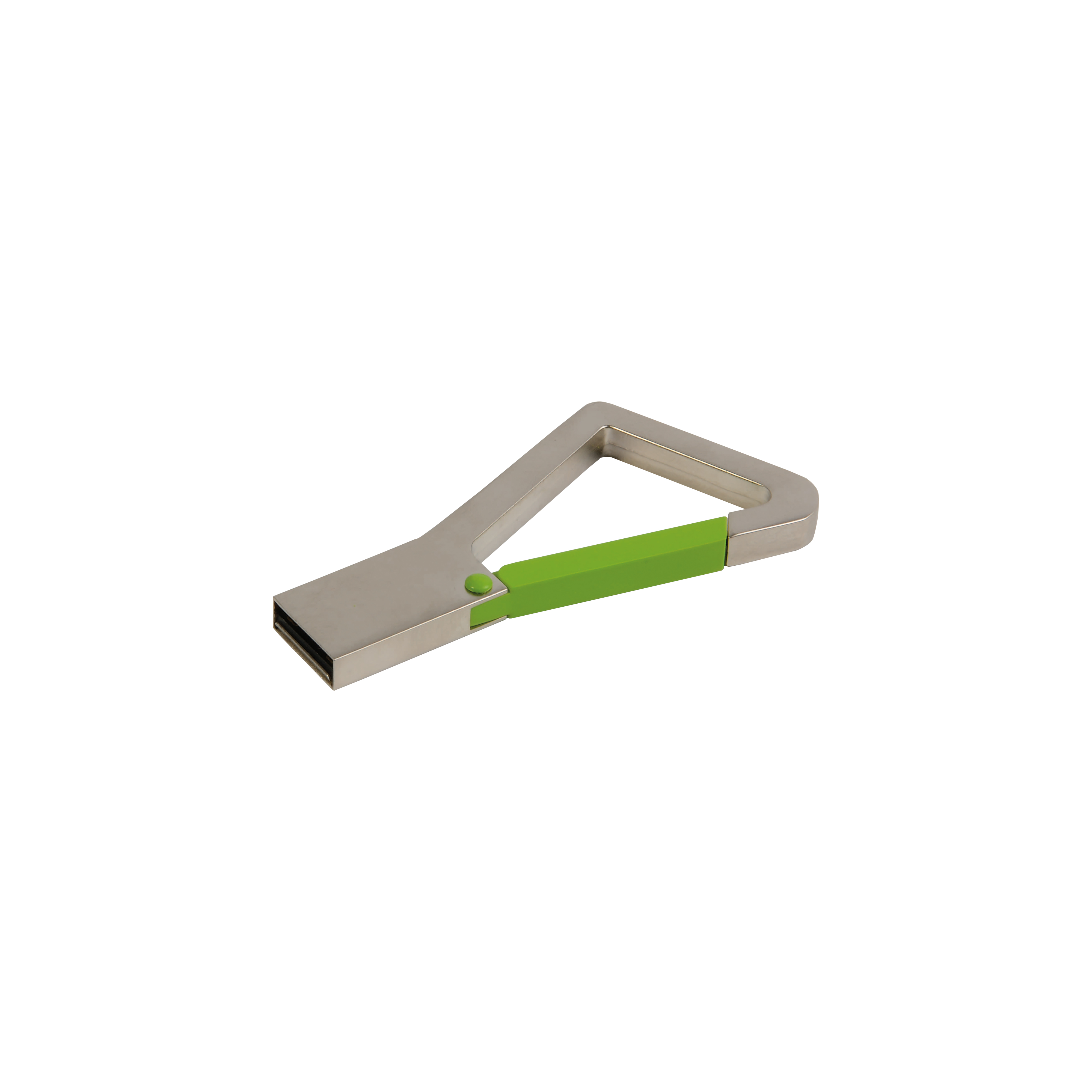 4 GB metal pen drive with snap hook. Upload on request with delivery in 2 weeks