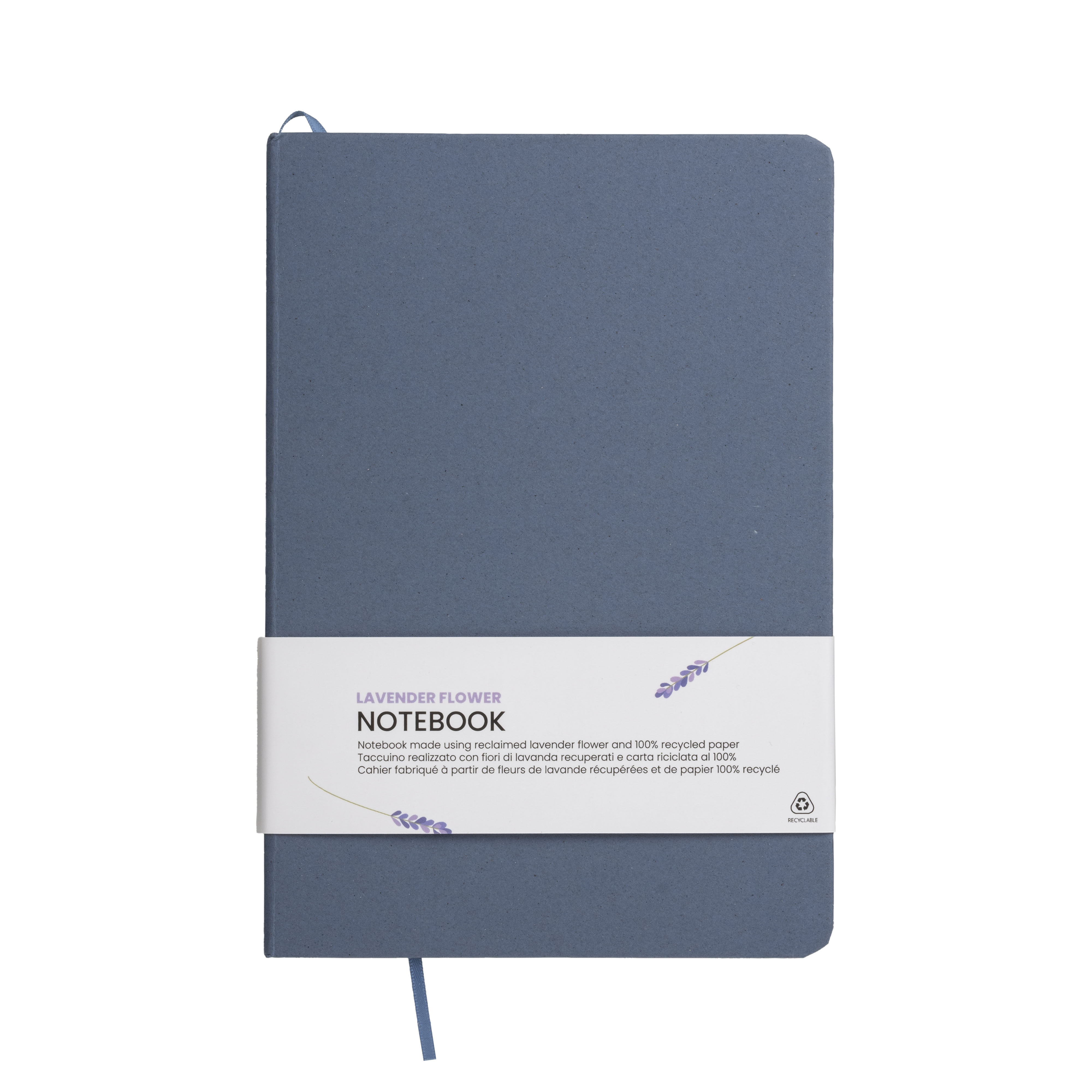 Notebook with cover made from fruit scraps and elastic closing band