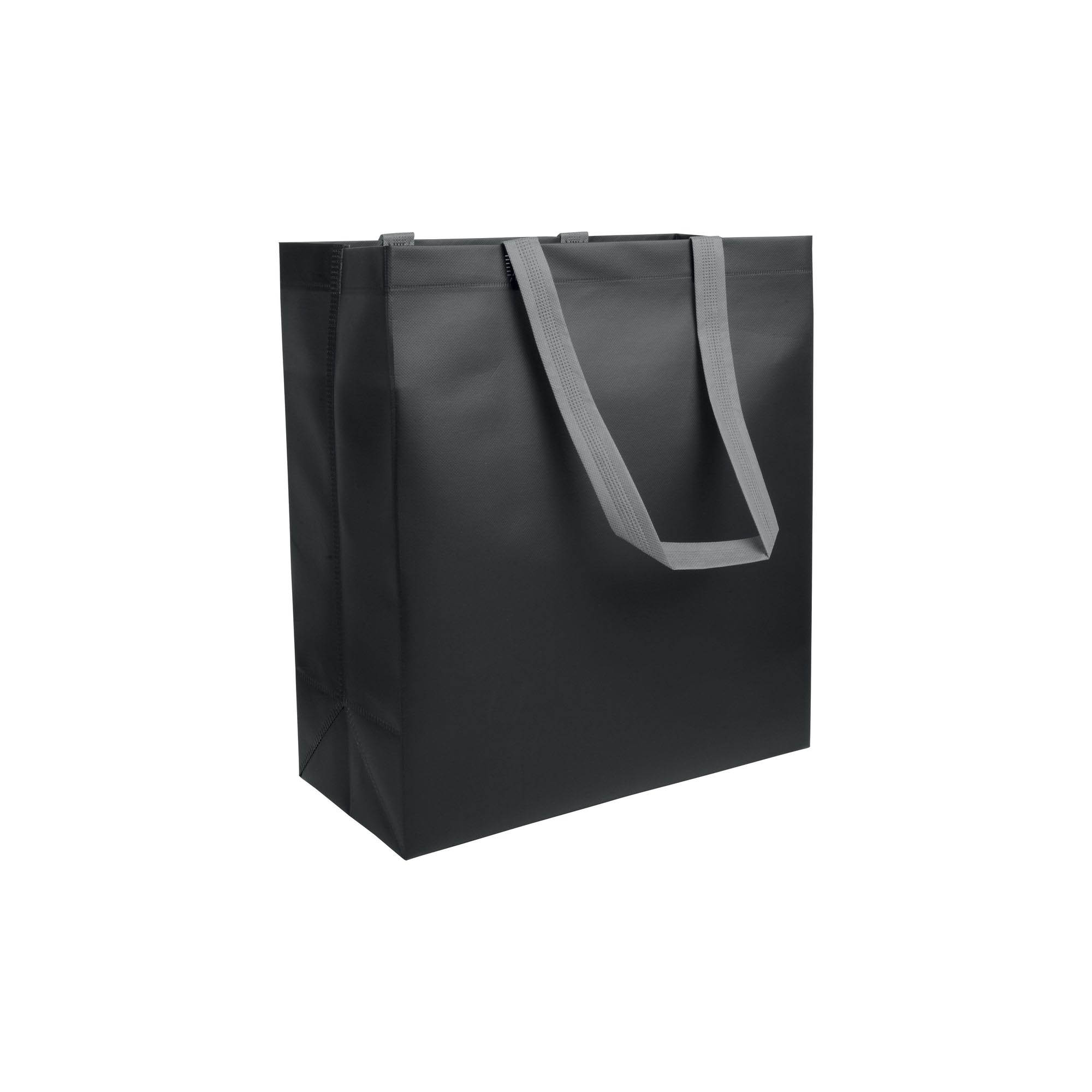 Laminated, heat-sealed 100 g/m2 non-woven fabric shopping bag with gusset
