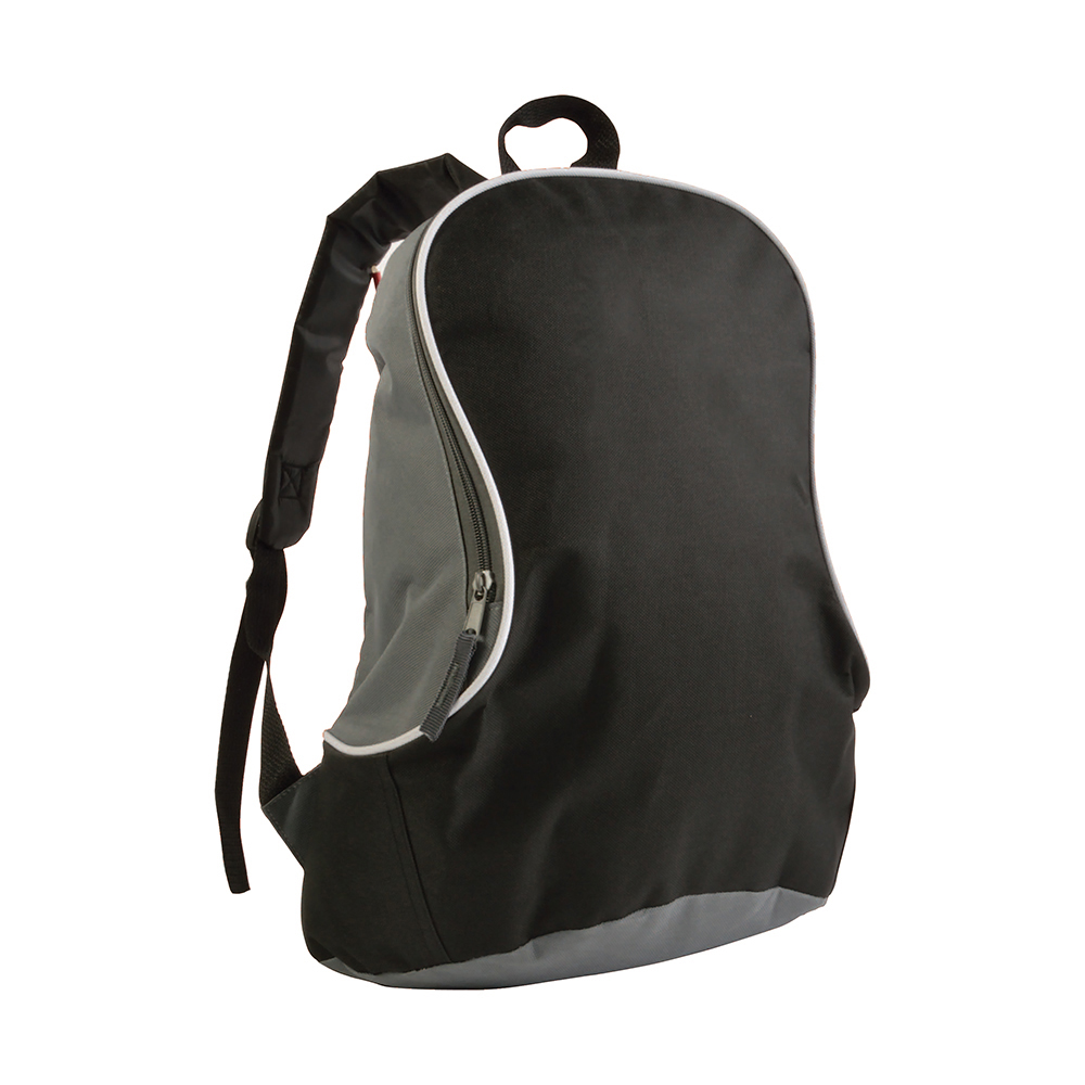 600D polyester two-tone backpack with padded straps