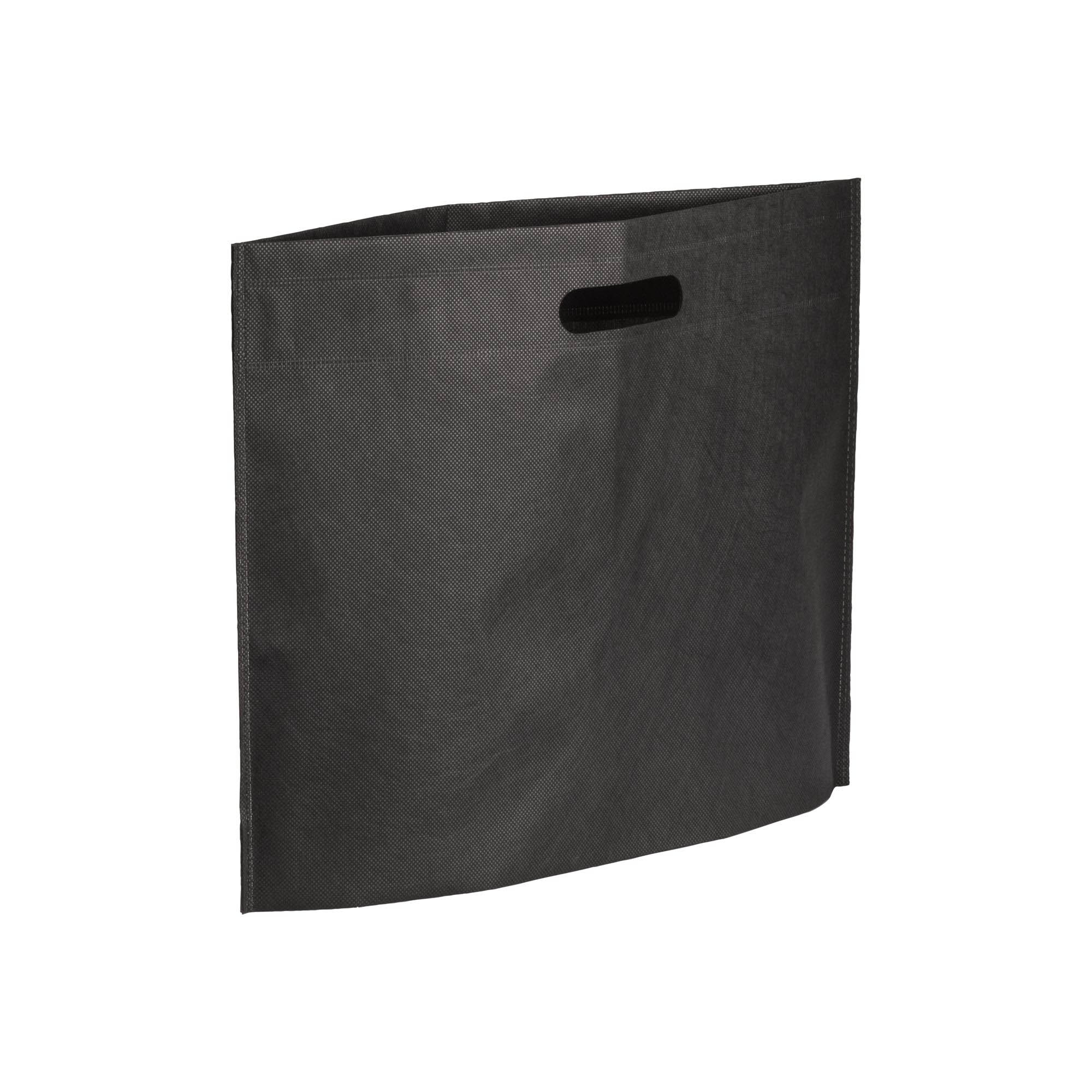 70 g/m2 R-pet heat-sealed shopping bag, die-cut handles.