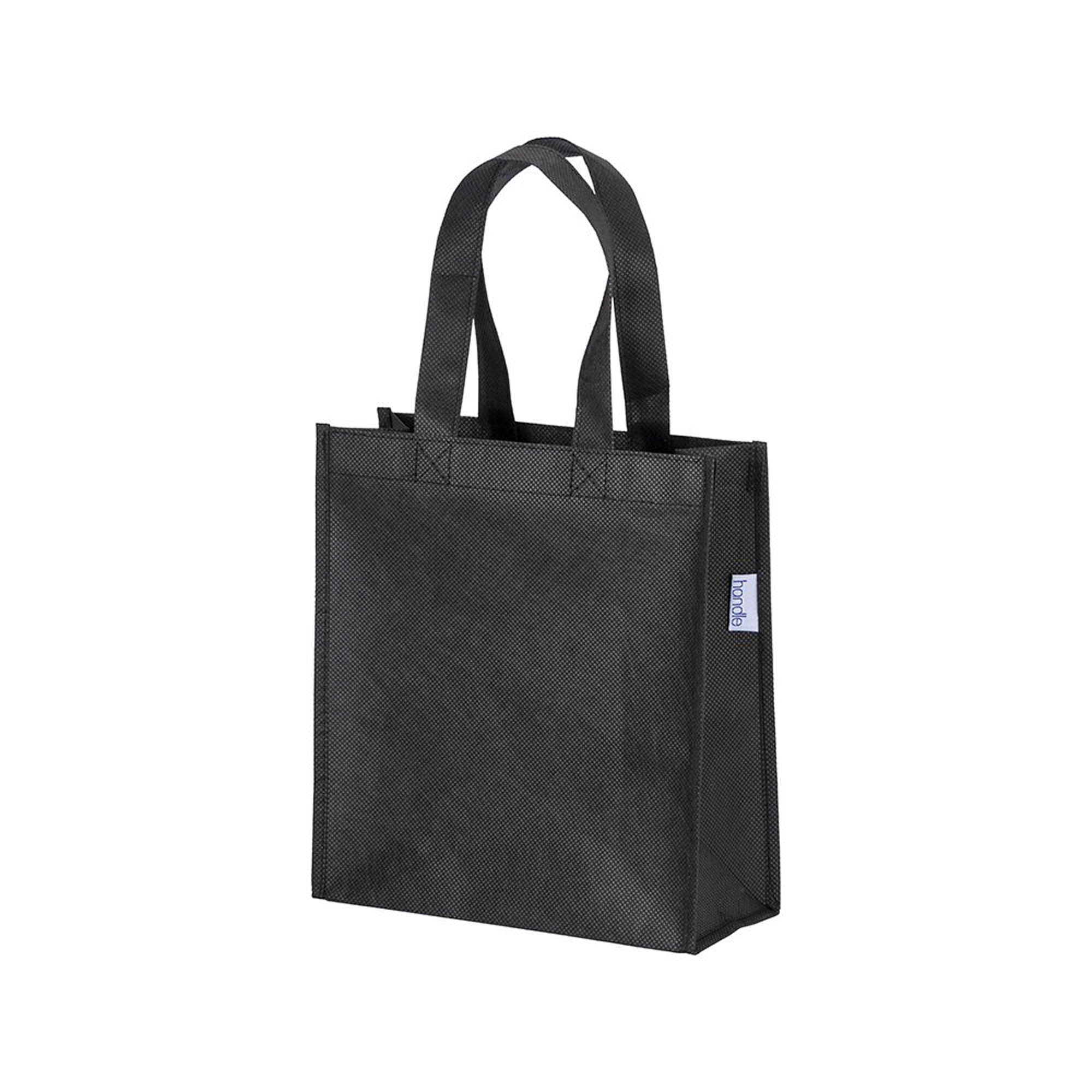 80 g / m2  R-pet mini shopping bag with short handles and gusset