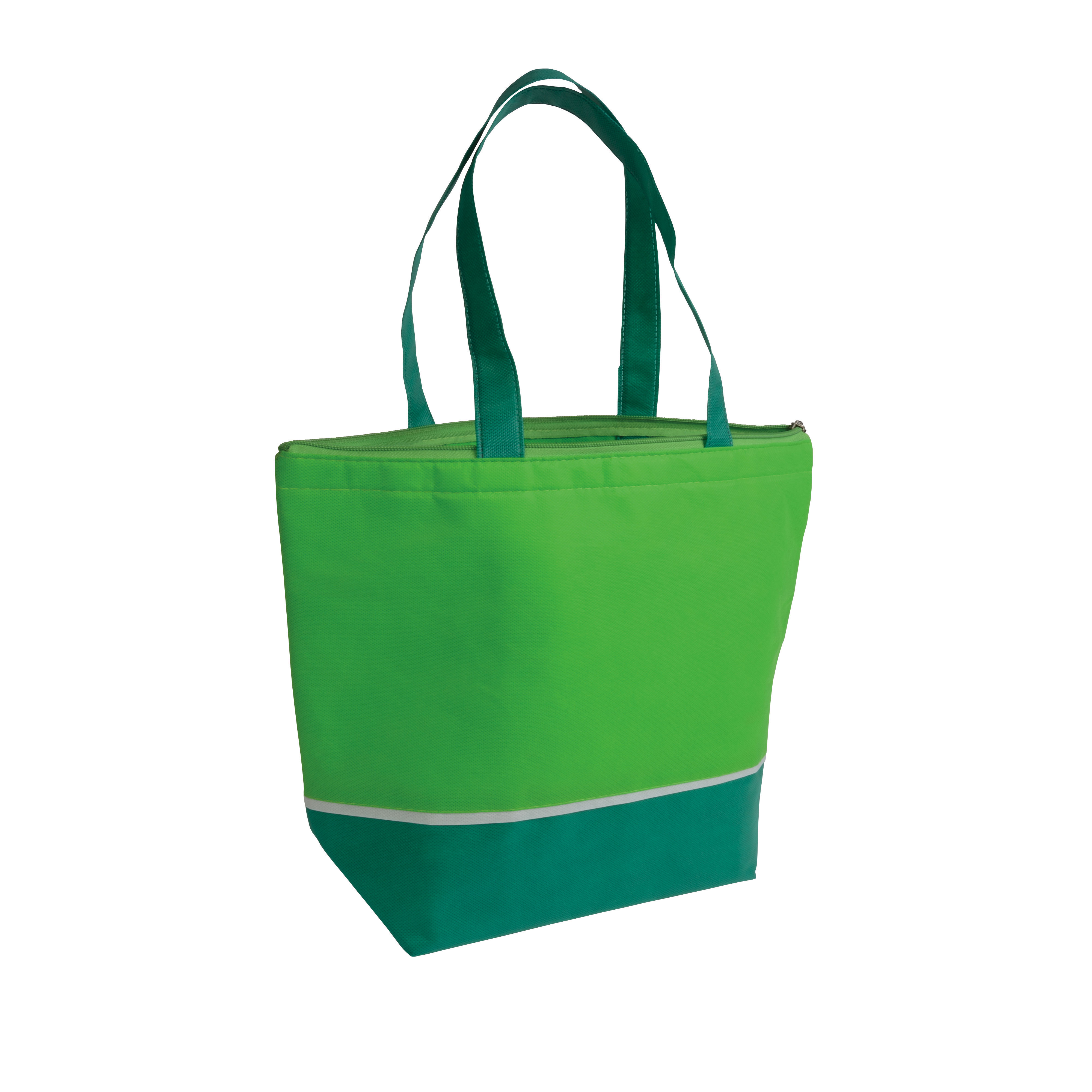 Non-woven fabric cooler bag with silver interior
