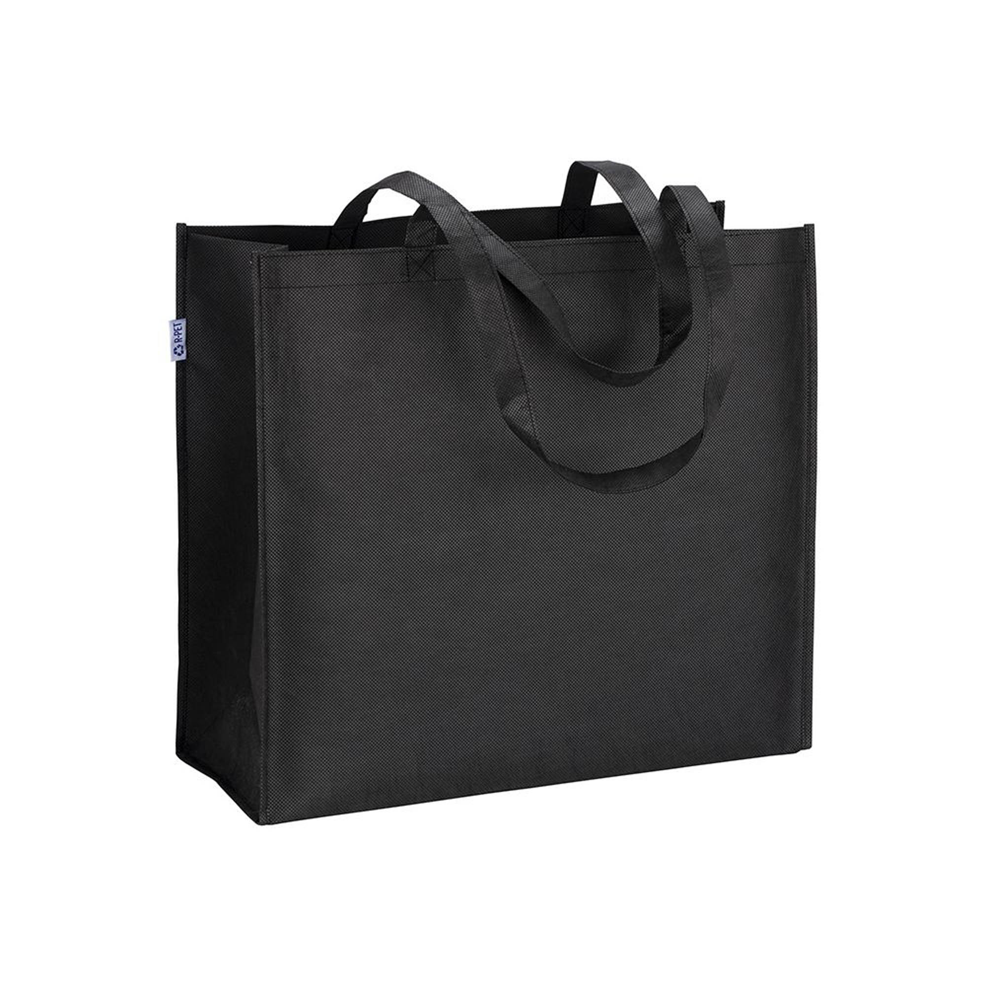 80g/m2 R-pet shopping bag with  long handles and gusset