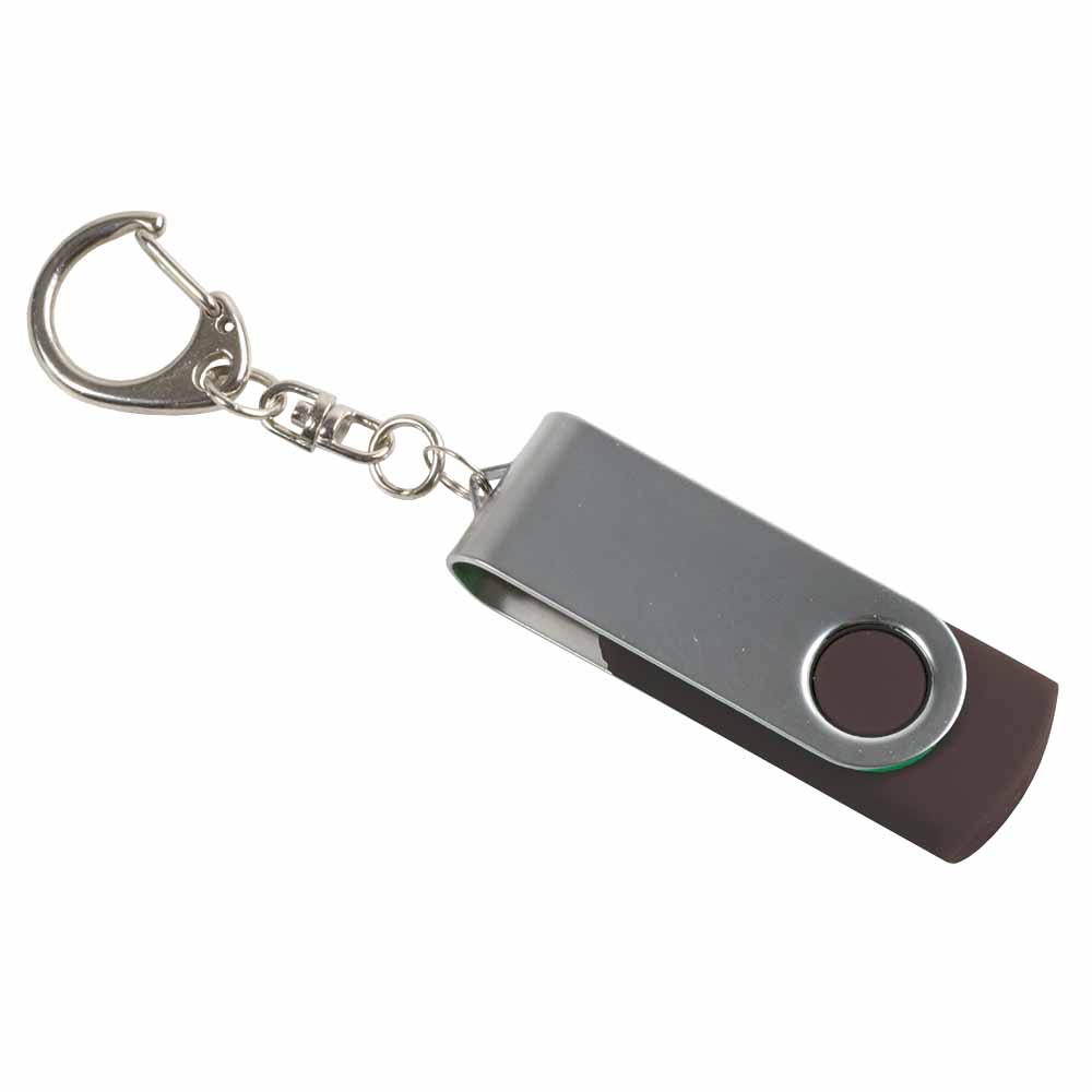 Rotatable, 8 GB, rubberised ABS/metal pen drive. Upload on request with delivery in 2 week