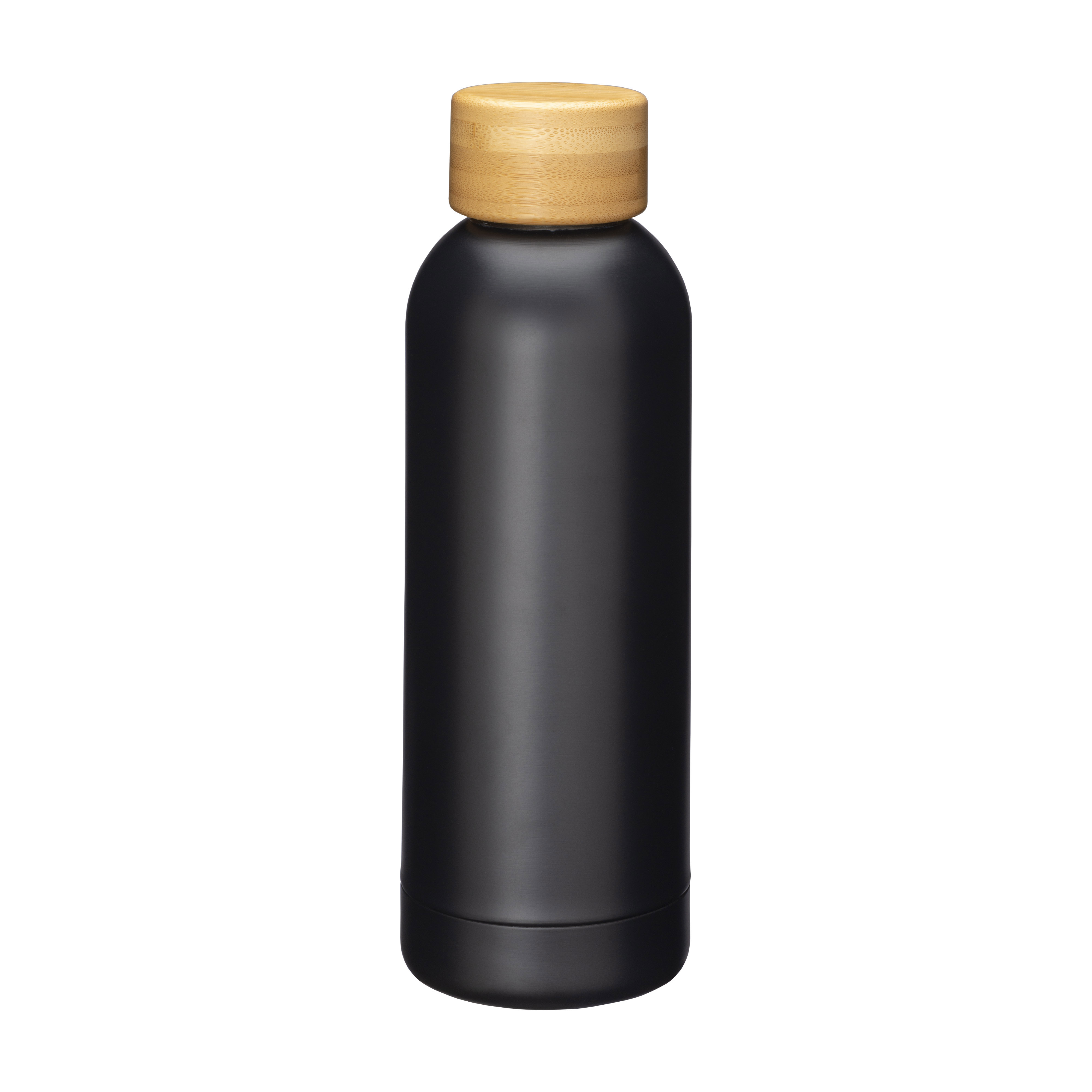 Stainless steel thermal bottle with double-walled insulation enhancing capacity