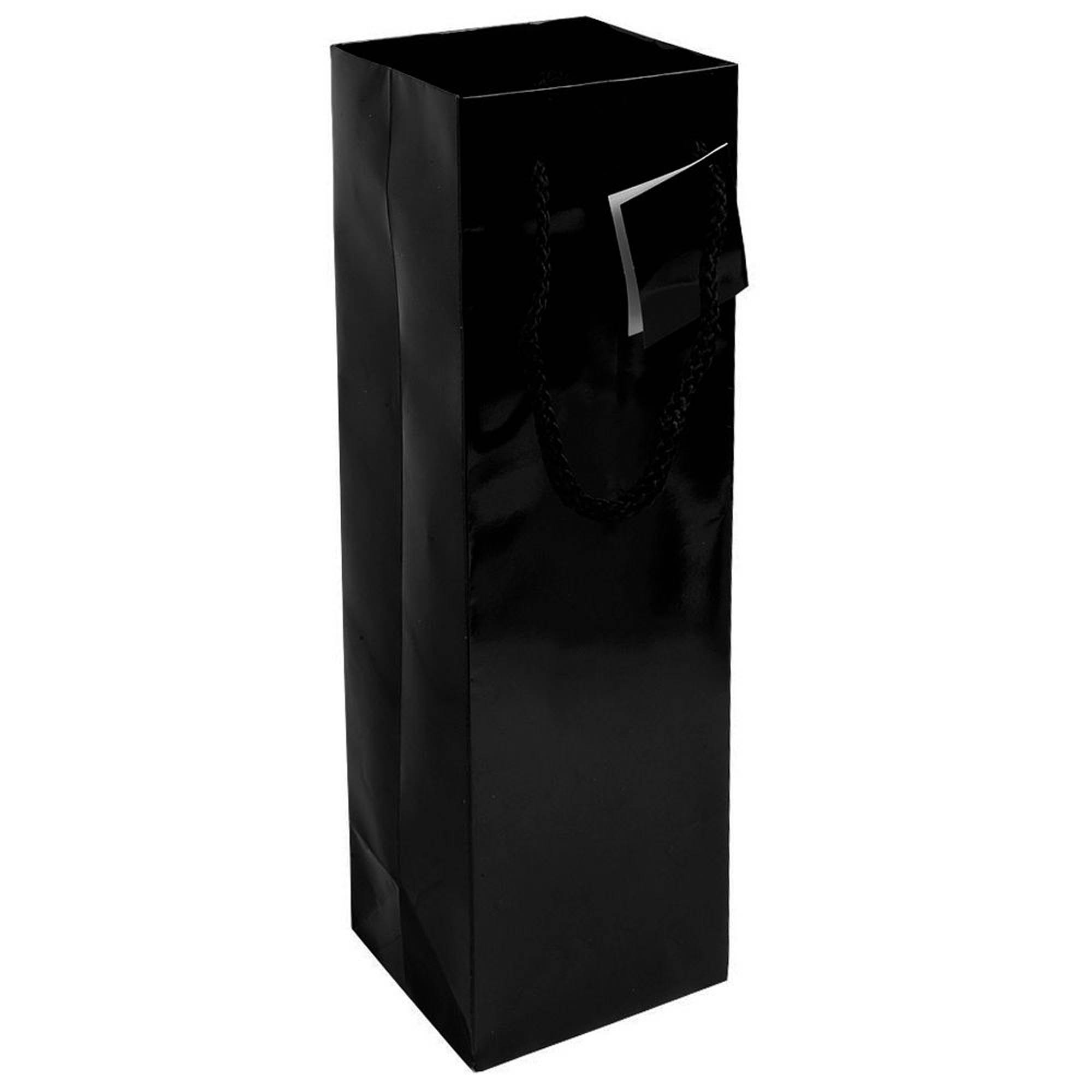 157 g/m2 laminated paper bottle shopping bag with gusset and bottom reinforcement, string