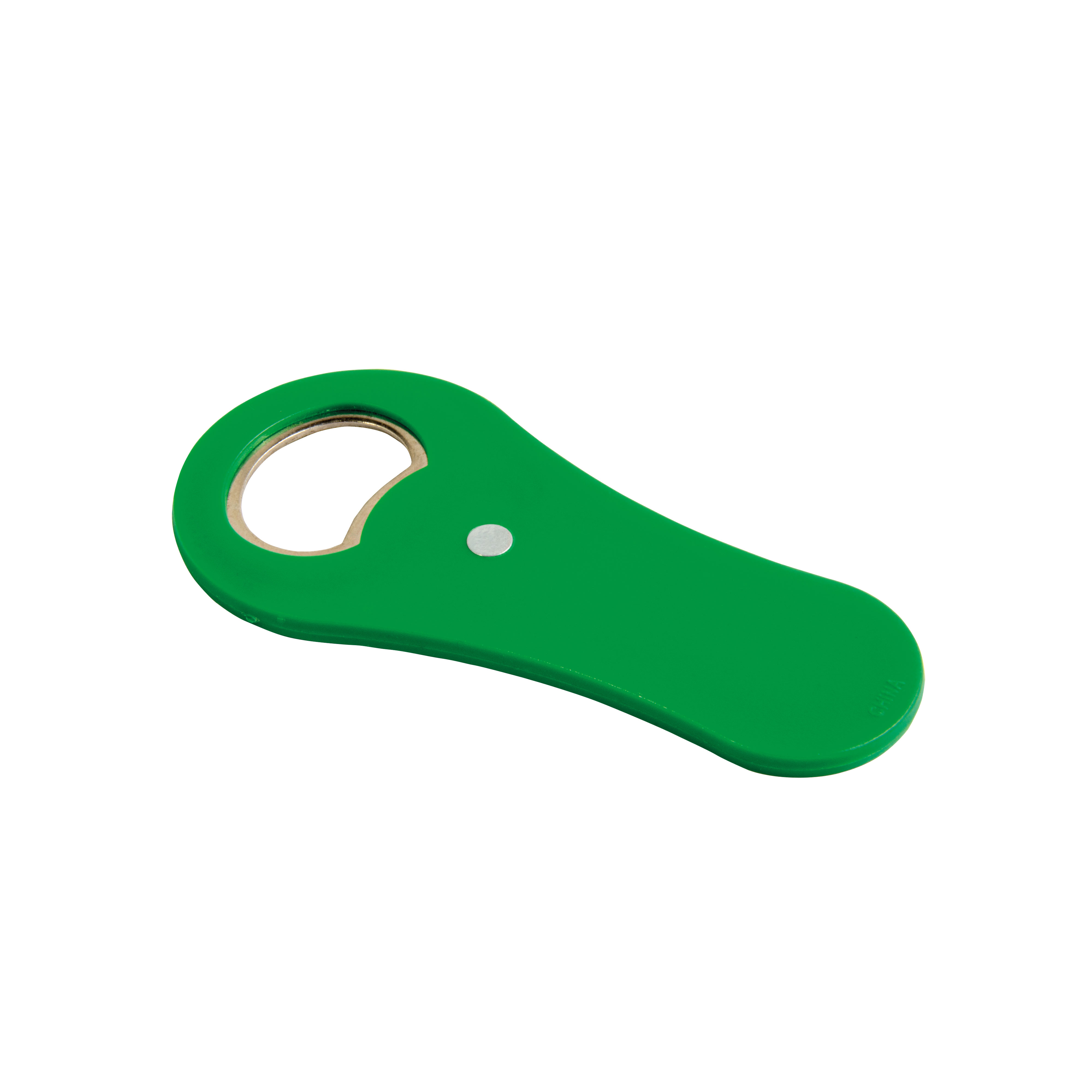 Plastic bottle opener with magnet