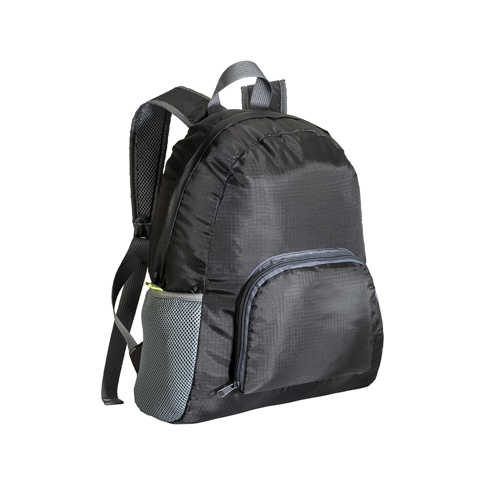 210D polyester ripstop foldable backpack, resealable in a pocket