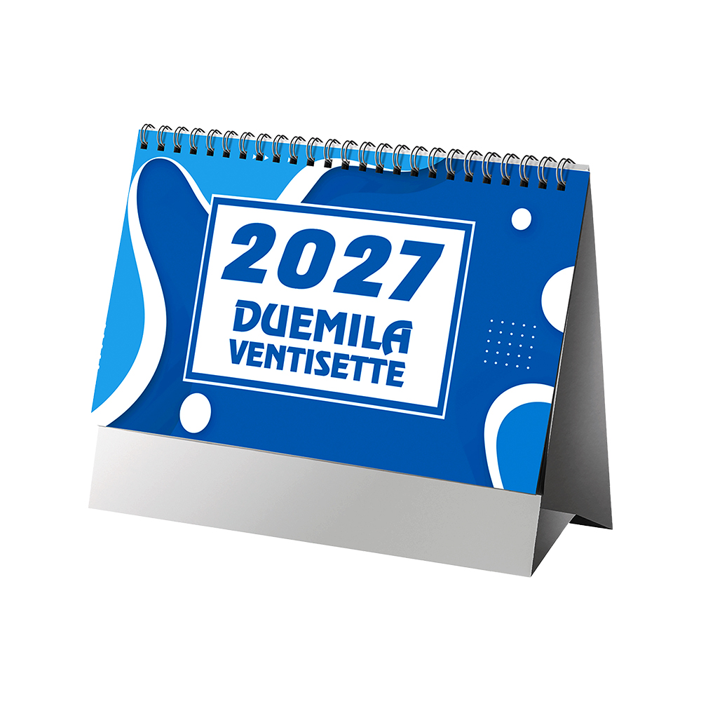 2027 Two-Colour Monthly Desk Calendar, 13 sheets on matte coated paper