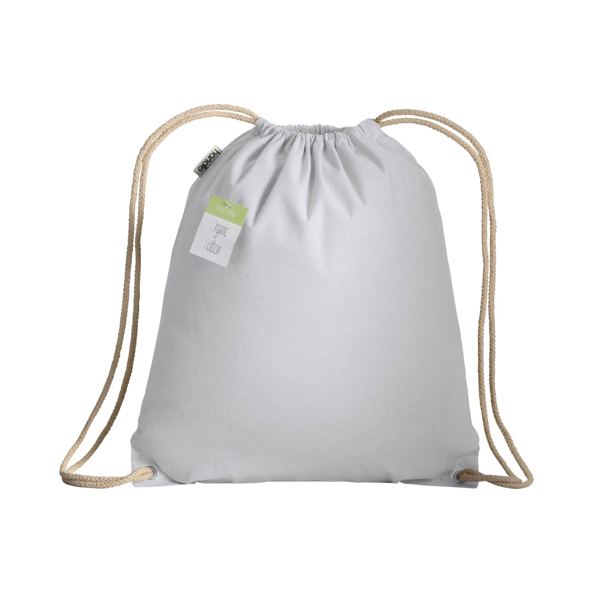 Pungă din bumbac organic cu șnur și colțuri întărite 140 g/m² — fotografia 2
