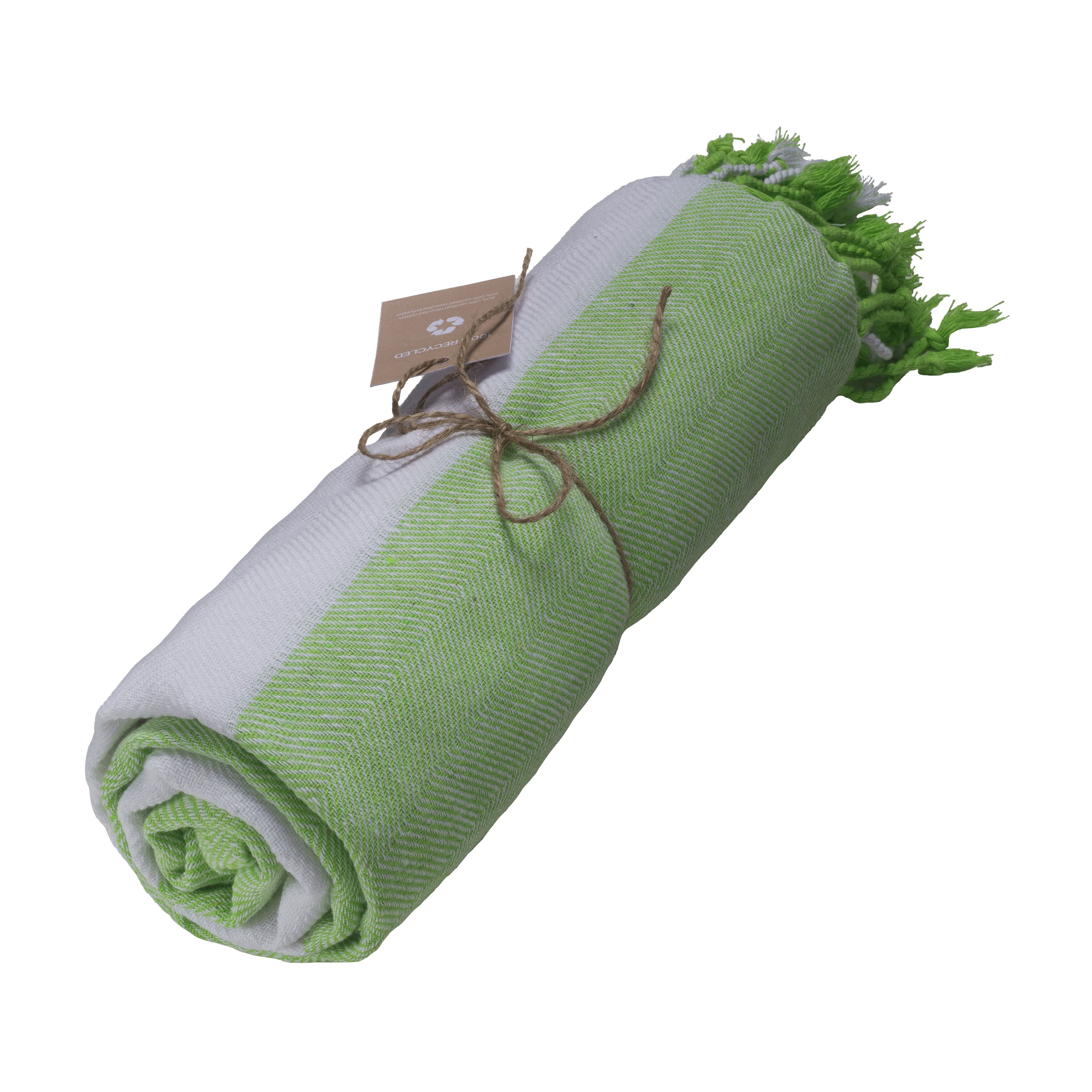GRS-certified 180 g/m2 recycled cotton beach towel/Fouta