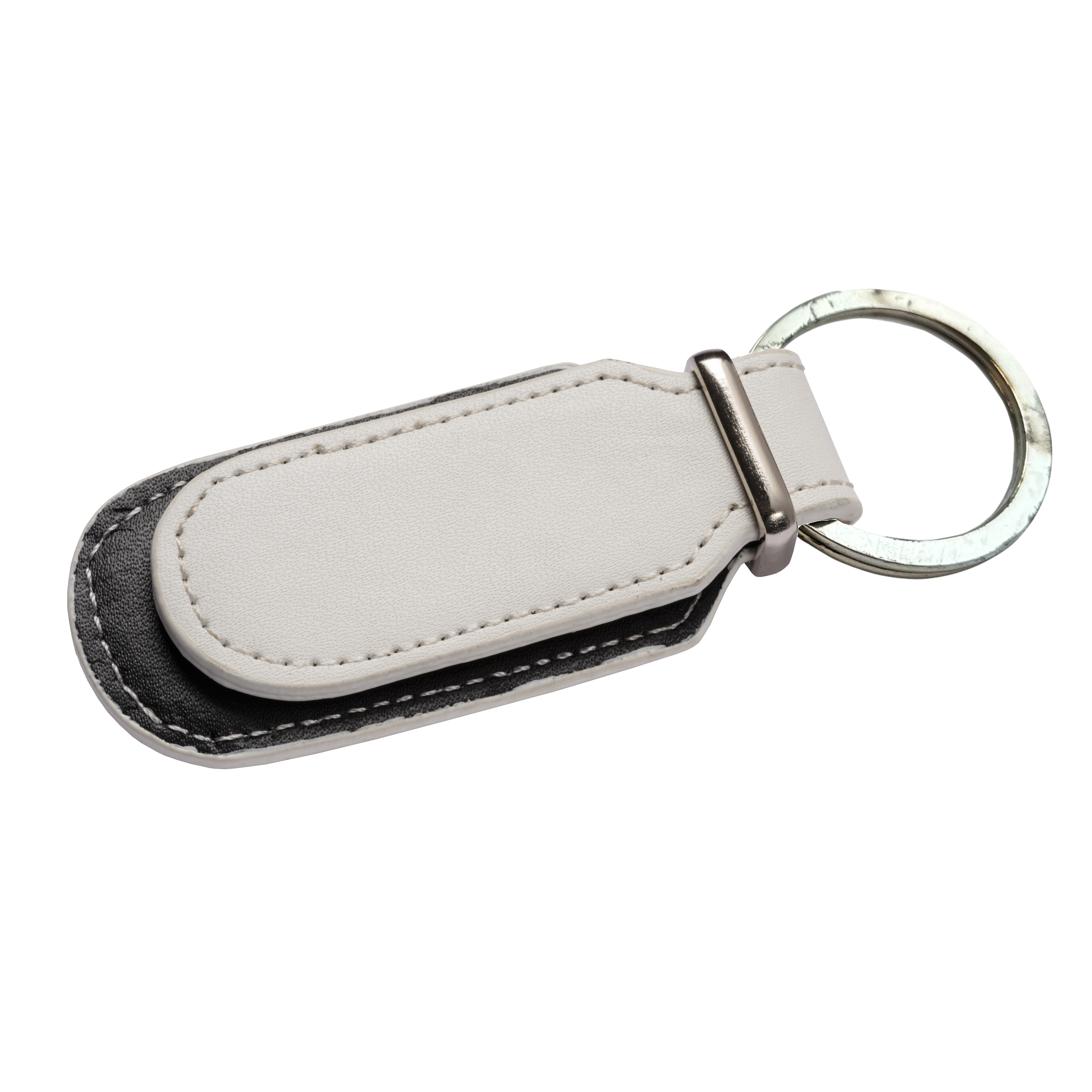 Double PU keychain with large customizable space - LIGHTLY STAINED