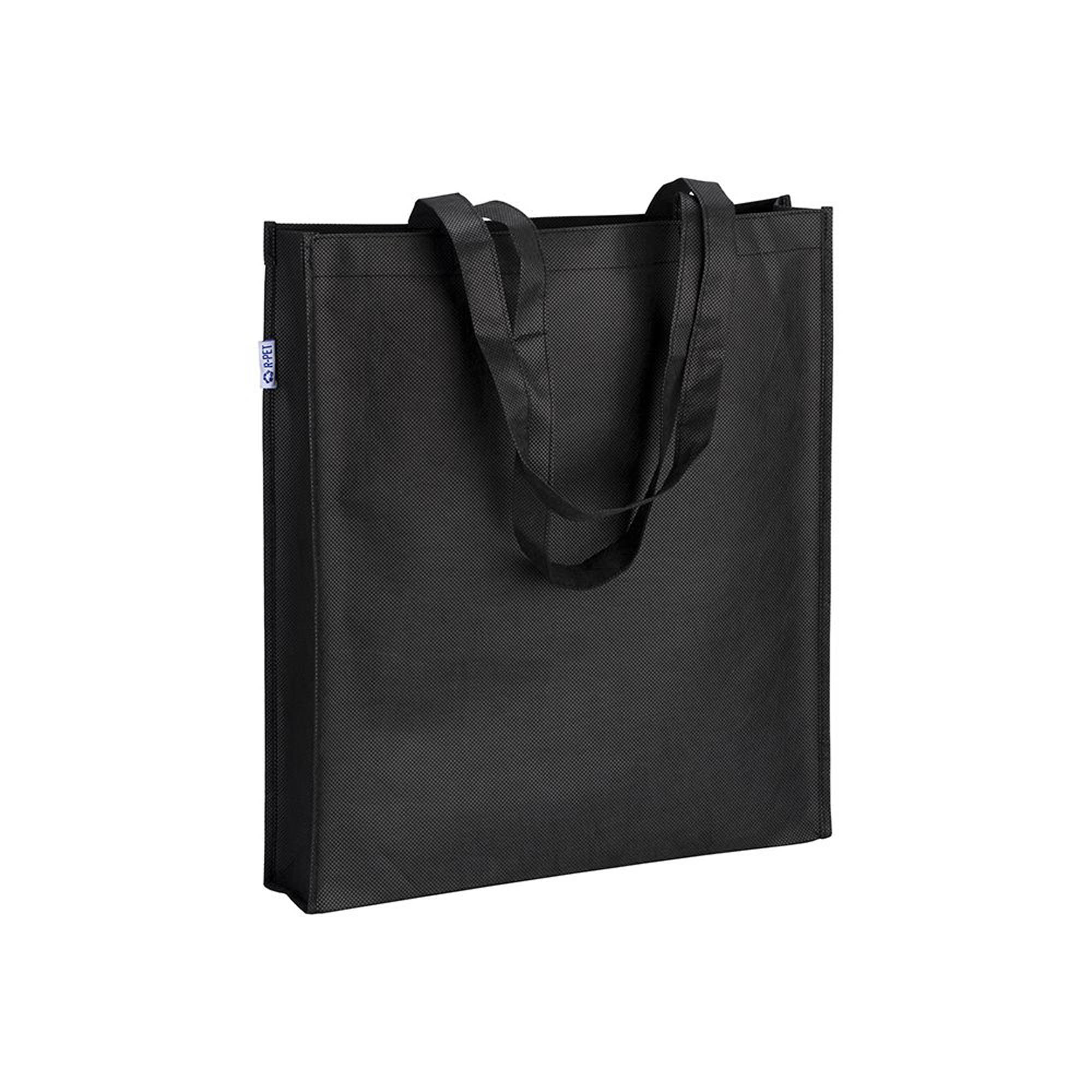 80 g/m2 R-pet shopping bag , with 65 cm long handles and gusset