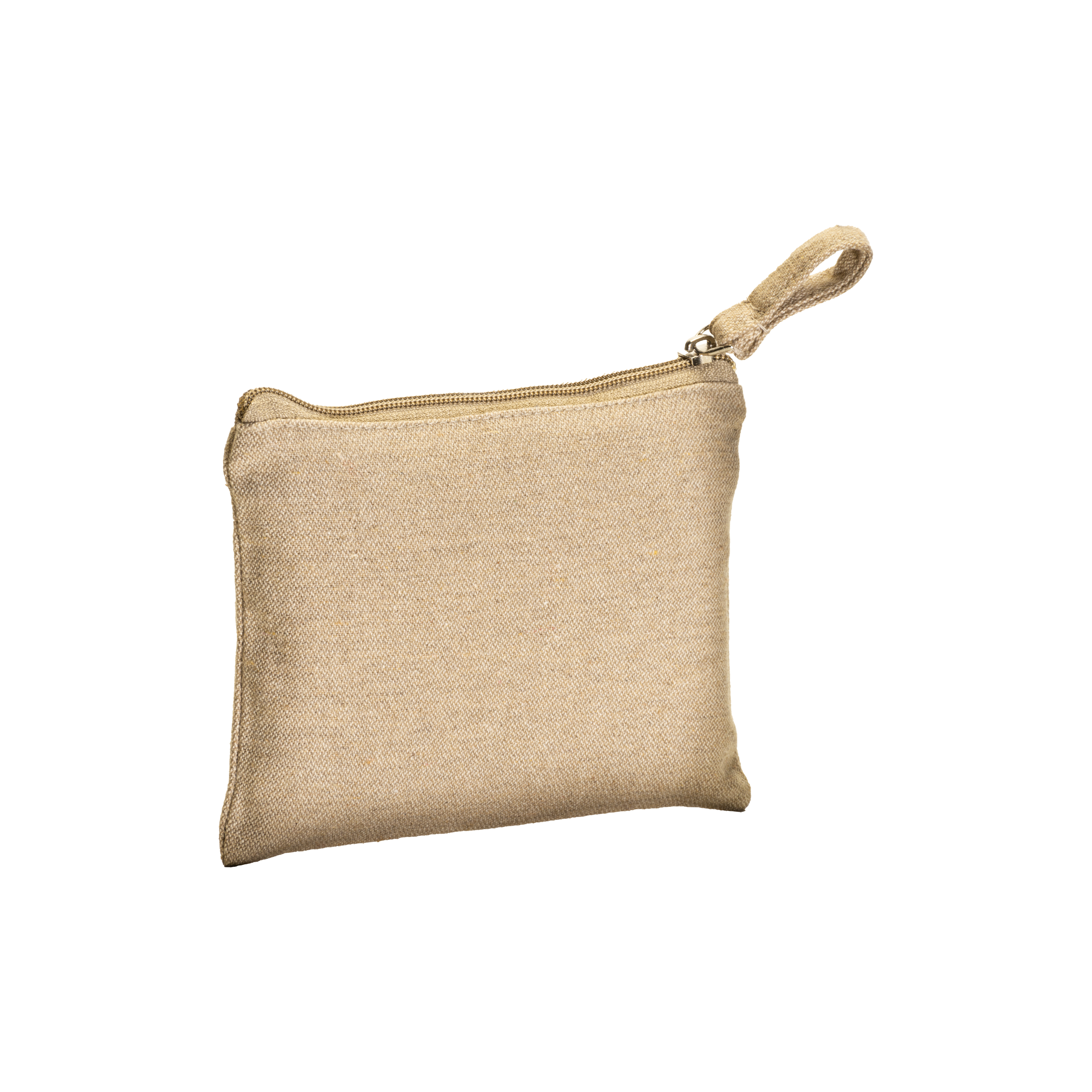 280 g/m2 recycled cotton beauty case/coin holder with zipper closure