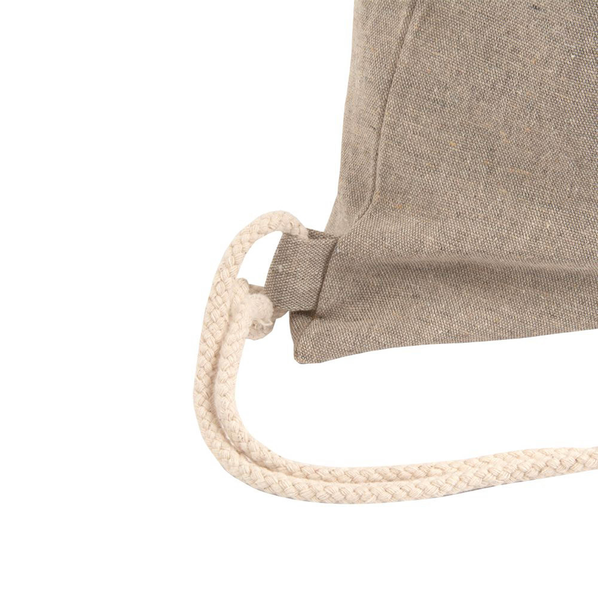 Rucsac din bumbac reciclat, cu șnur, de 150 g/m² — fotografia 3