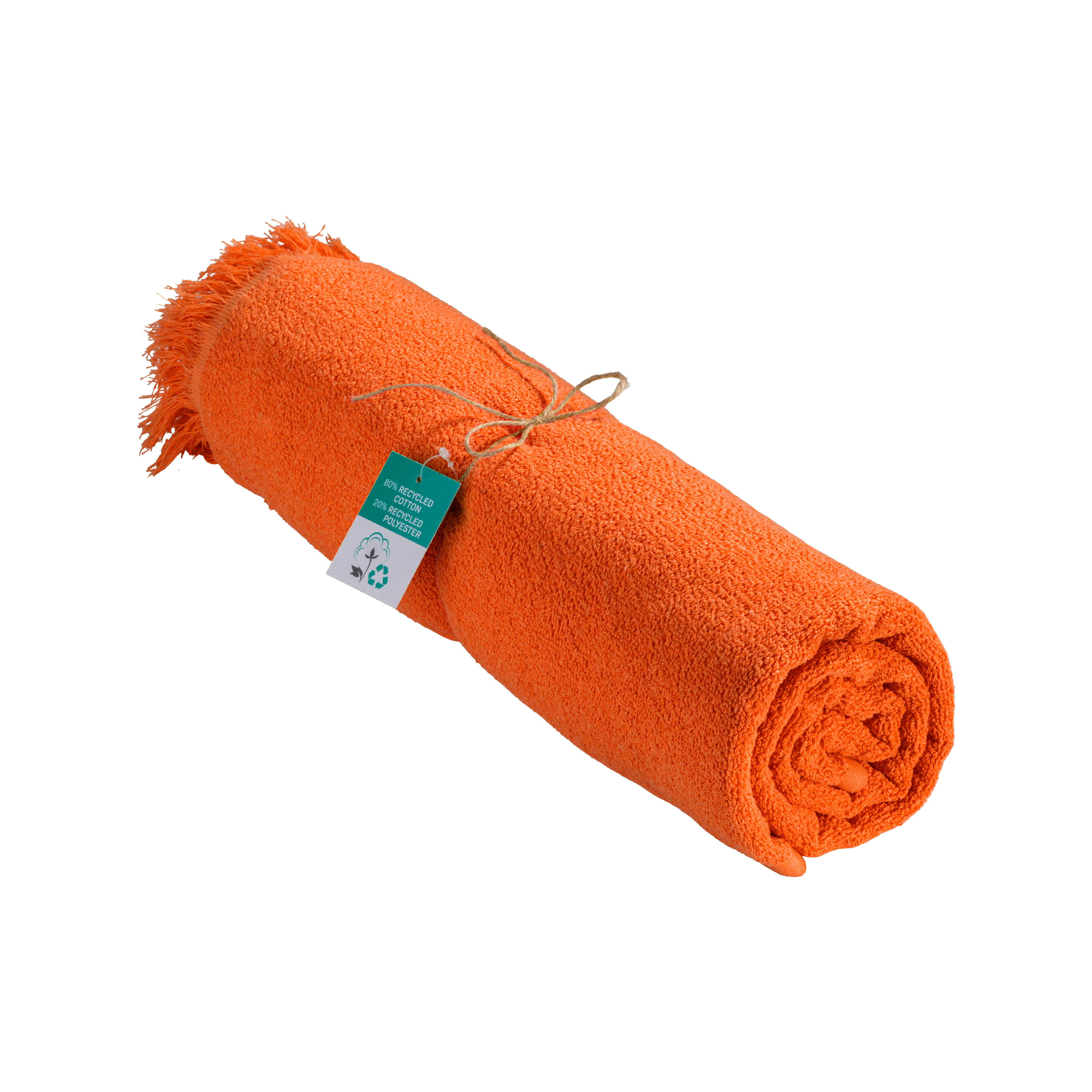 360 g/m2 recycled cotton fringed beach towel/Fouta