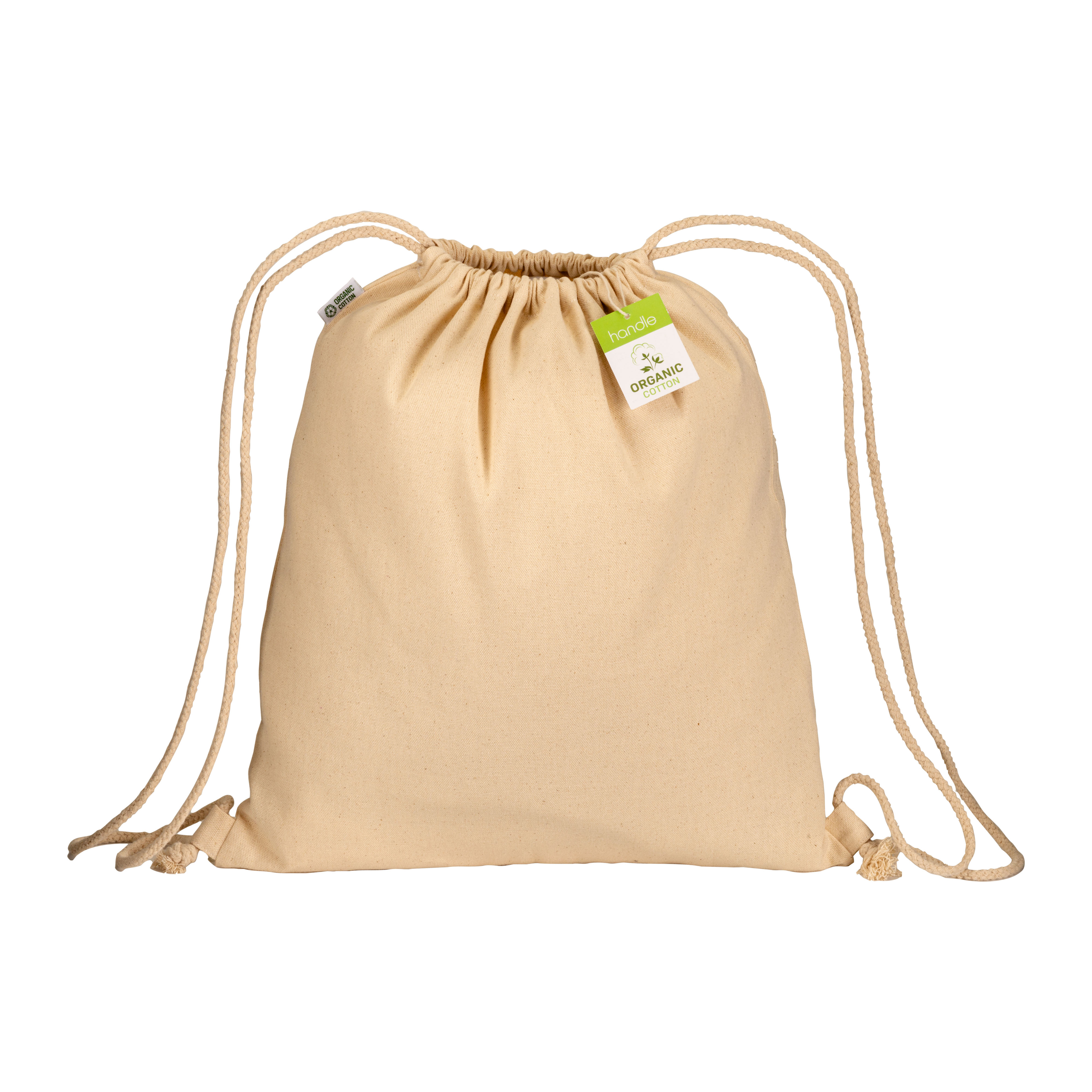 Rucsac din bumbac organic de 220 g/m², cu închidere cu șnur — fotografia 2